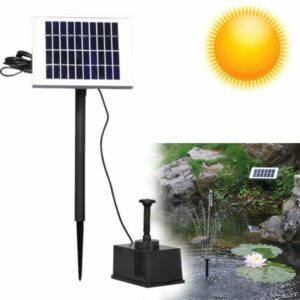 2W Solar Teichpumpe Brunnenpumpe Solarpumpe Gartenbrunnen Wasserspiel Fontäne Pumpe Springbrunnen (9V, Type a) - Froadp