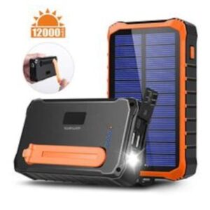 4smarts Solar Powerbank Prepper 12000mAh schwarz/ orange 456633