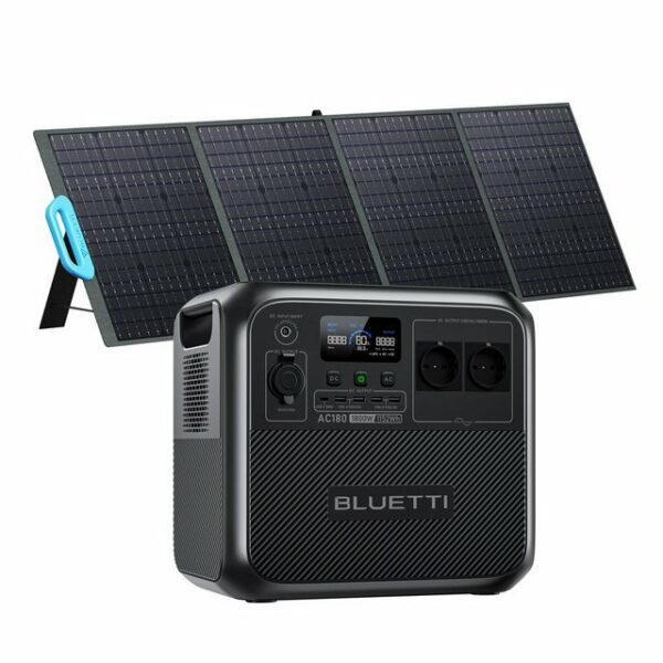 BLUETTI Stromerzeuger AC180 Powerstation mit Solarpanel, (PV200 200W)