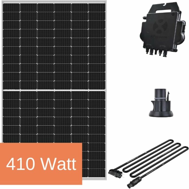 Feueranker – Balkonkraftwerk 410 w Solar Solaranlage Photovoltaik Solar Balkon Wechselrichter 0% nach §12 Abs. 3 UstG