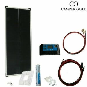 Campergold Solaranlage 100 W Solaranlage Komplettpaket für Camper, Wohnwagen & Wohnmobile-SF