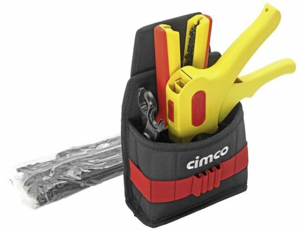 Cimco Werkzeugkoffer Cimco Gürteltasche Solar inkl. 4 Tlg 170477 Elektriker, Handwerker Wer