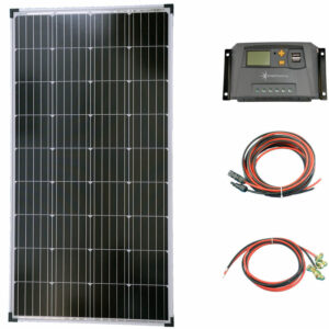 Komplettset 1x130 Watt Solarmodul Laderegler Photovoltaik Inselanlage