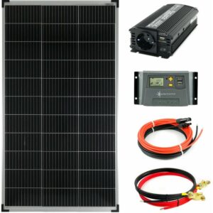 Komplettset 1x140 Watt Solarmodul 600 Watt Wandler Laderegler Photovoltaik Inselanlage