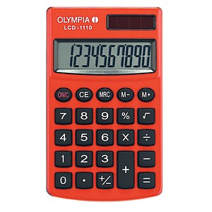 OLYMPIA LCD-1110 Taschenrechner rot