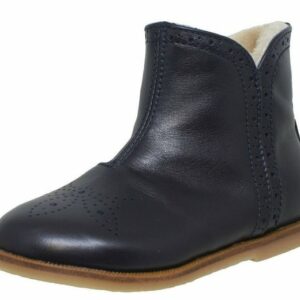 Ocra Ocra 144M Stiefeletten Boots pflan. geg.Leder weich Lammfell blau Schnürstiefelette