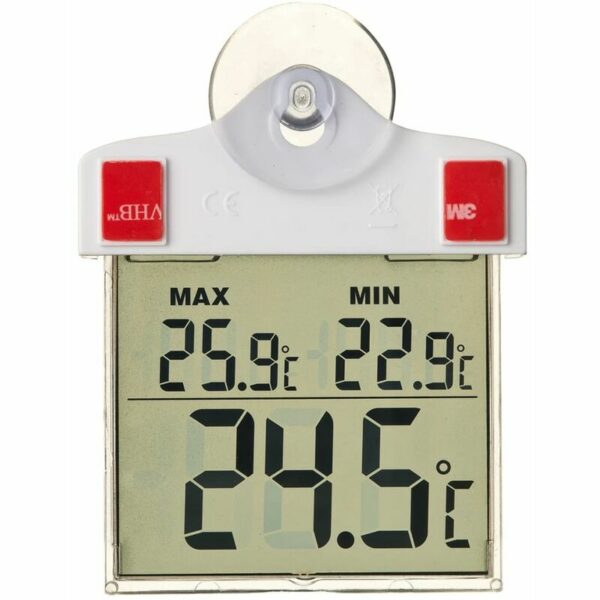 Prolenta Premium - Digitales Fensterthermometer 13x10x3 cm 6080078