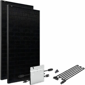 Solar-Direct 820W HM-600 Balkonkraftwerk Full Black Schuko-Anschluss - 5m Anschlusskabel - Ohne Halterung - Offgridtec