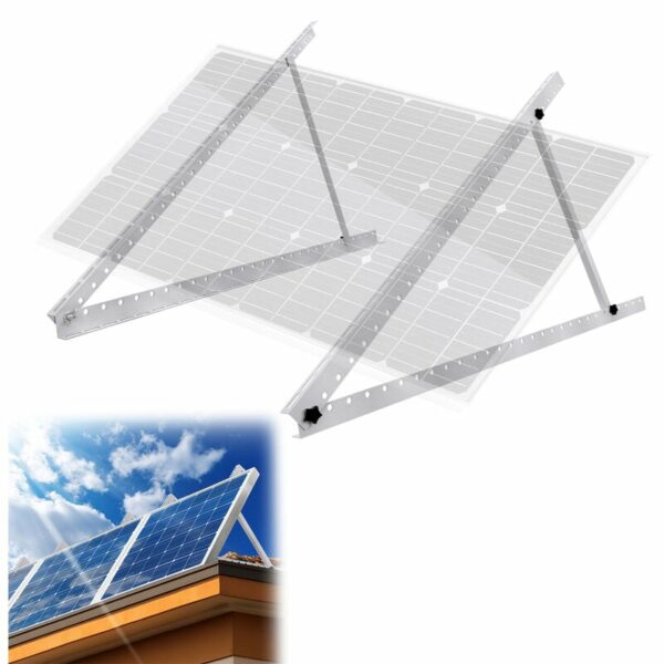 Solarmodul Halterung 41 Zoll Solarpanel Halterung aus Aluminiumlegierung Befestigung Solarmodul mit Eintsellbarem Neigungswinkel für Solaranlagen auf