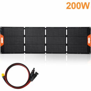 Swanew - 200W Solarladegerat Faltbares Solarpanel Solaranlagen Wasserdicht Solar Panel für Balkon Solaranlage, Photovoltaik - Schwarz