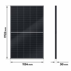 VENDOMNIA Solaranlage Balkonkraftwerk 2 x 410 W Set 820 W / 600 W, Mini-PV Anlage Monokristallin, (2 x Panel, 5m Anschlusskabel und 1 x Deye Micro Inverter 600W, Balkon Solaranlage Photovoltaik Steckerfertig WIFI Smarte), genehmigungsfrei Photovoltaikanlage, Solarpanel Solarmodul