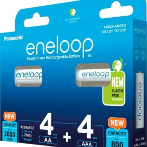 eneloop 8 Akku Kombipack 4x AA 2000mAh und 4x AAA 800mAh eneloop pre-charged Akku