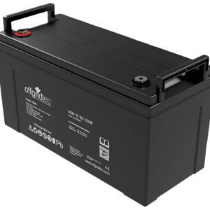 offgridtec Solarakkus "AGM Solarbatterie", 122000 mAh, 12 V, Schraubbare M8-Terminals