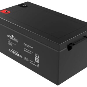 offgridtec Solarakkus "AGM Solarbatterie", 260000 mAh, 12 V, Schraubbare M8-Terminals