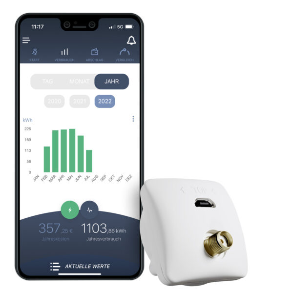 powerfox WLAN-Stromzählerausleser poweropti PA201901 mit LED-Diode, inkl. Smartphone-App