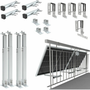 Balkonkraftwerkhalterung Geländer Befestigung 2 Solarmodule Photovoltaik - Nuasol