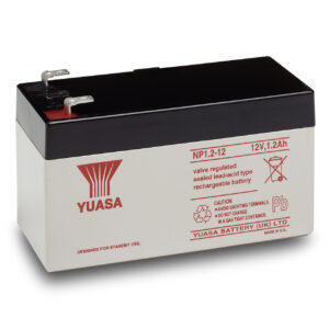 yuasa AGM Bleiakku NP1.2-12 mit VdS, Fastonkontakt 4,8mm, 12 V / 1,2 Ah