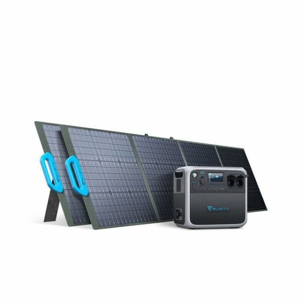 BLUETTI Stromerzeuger AC200P, (mit 2 PV200 Solarpanels), für Reise