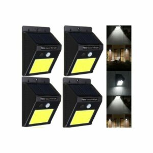 4 led solar garten lampe photovoltaik sensor spotlight 48 leds