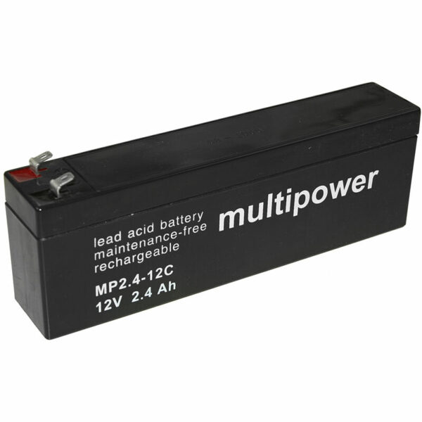 Multipower Blei-Akku MP2,4-12C Pb 12V / 2,4Ah Zyklenfest, Faston 4,8