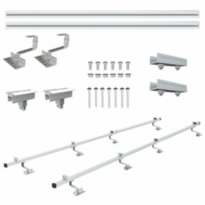 NuaSol Montage Set für Ziegeldach erweiterung Solarmodul-Halterung, (für 1 Solarmodul)