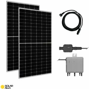 Solar Allin - 830W/600W Balkonkraftwerk, Upgradebar 800W, Photovoltaik Solaranlage Steckerfertig