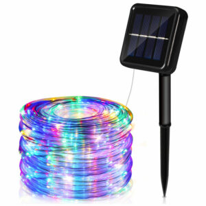 Vingo - Solar Lichtschlauch led Lichterschlauch Lichterkette Außen Lichternetz rgb 10M - Bunt