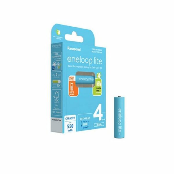 eneloop Panasonic eneloop lite 4x AAA 550mAh - 4er Blister (BK-4LCCE/4BE) Akku BK-4LCCE 550 mAh