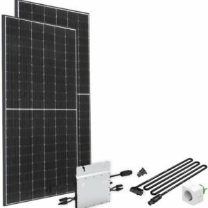 offgridtec Solaranlage Solar-Direct 830W HM-800, 415 W, Monokristallin, Schukosteckdose, 10 m Anschlusskabel, ohne Halterung mit Stromzähler