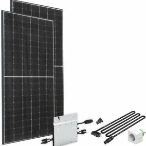 offgridtec Solaranlage Solar-Direct 830W HM-800, 415 W, Monokristallin, Schukosteckdose, 5 m Anschlusskabel, ohne Halterung mit Stromzähler