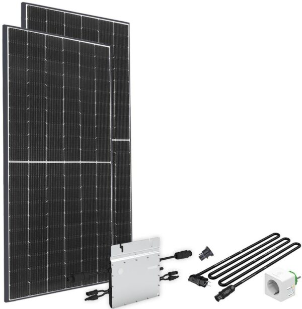 offgridtec Solaranlage "Solar-Direct 830W HM-800", Schukosteckdose, 10 m Anschlusskabel, ohne Halterung mit Stromzähler