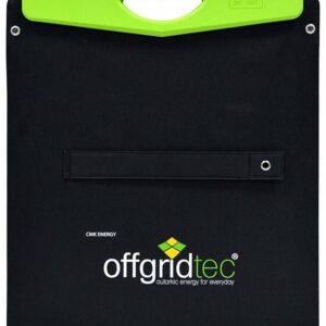 offgridtec Solarmodul 100W Hardcover Solartasche und 2x 2A USB Anschluss, 100 W, Monokristallin, robust und wasserabweisendes Polyamid-Gewebe