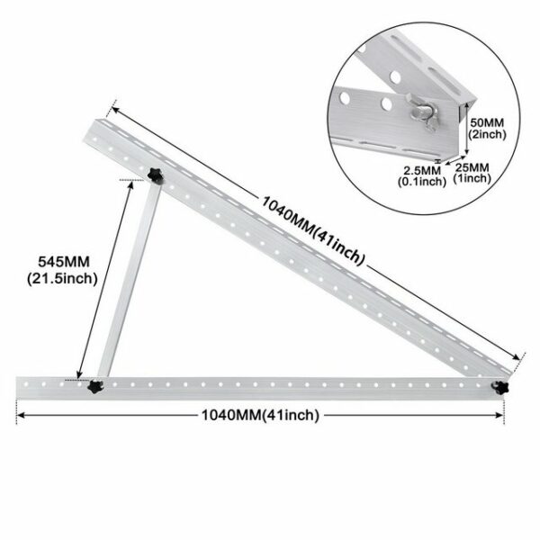 UISEBRT Solarpanel Halterung 104cm Faltbar Solarmodul-Halterung, (2-tlg)