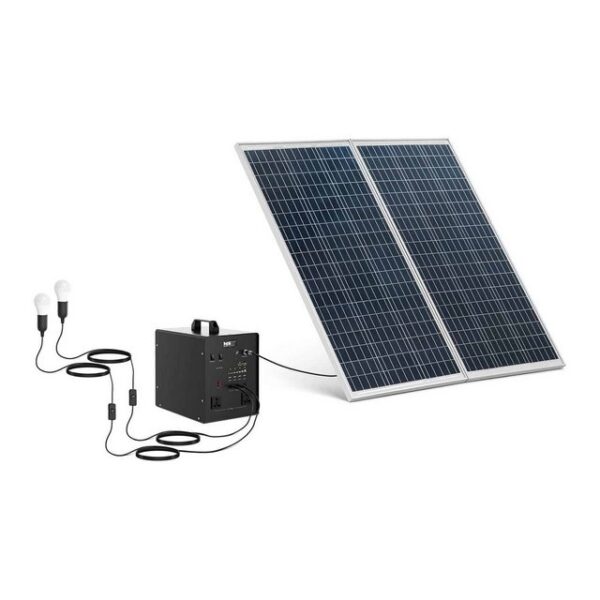 MSW Solaranlage Powerstation mit Solarpanel und Wechselrichter 1000W 5/12/230V