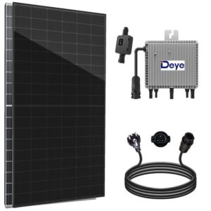 enprovesolar Solaranlage 860W Balkonkraftwerk Komplettset inkl. 430W Bifazial Solarmodule, Neu Generation Deye 800W WIFI Wechselrichter mit Relais, 5M Schuko Stecker