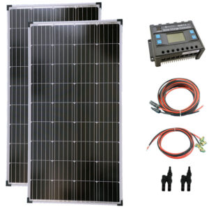 Komplettset 2x130 Watt Solarmodul Laderegler Photovoltaik Inselanlage