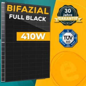 enprovesolar Solaranlage 10x 410W Bifazial Solarmodul I Monokristallin - Full Black Optik I, Glas/Glas/I IP68 I PV Anlagen kompatibel I Photovoltaik Panele bis zu 40% mehr Leistung