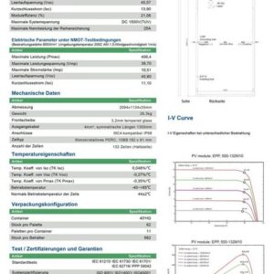 enprovesolar Solaranlage 10x EPP 500 Watt M10 HIEFF Twin Mono Schwarz / Silber Solarmodul