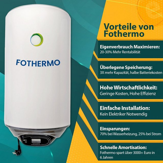 enprovesolar Solaranlage 860W/800W Balkonkraftwerk 30L Warmwasserspeicher mit, Hoymiles HMS-800W-2T Upgradefähiger WIFI Wechselrichter