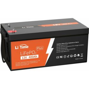 Litime - 12V 400Ah Lithium Batterie Akku LiFepo4 Integriertes 250A bms, 5120Wh Nutzbare Energie, 4000-15000 Zyklen, perfekt für Heim-Solaranlage