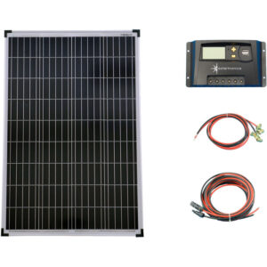 Set 1x100W Poly Solar Modul 20A Laderegler gelb Kabel