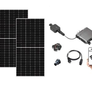 TZIpower Solaranlage Balkonkraftwerk 800 Watt / 930W Deye 800 + 2x 465Watt Solarpanele, 930,00 W, Monokristallin, (Komplett-Set, 1-St)