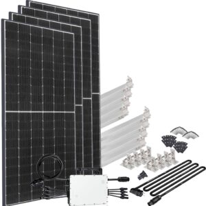 offgridtec Solaranlage "Solar-Direct 1660W HM-1500", Schuko-Anschluss, 5 m Anschlusskabel, Montageset Flachdach