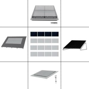 1 reihiges Befestigungssystem für Solarmodule, Montage zur Quer Verlegung für 1 Modul für Dachpfanne