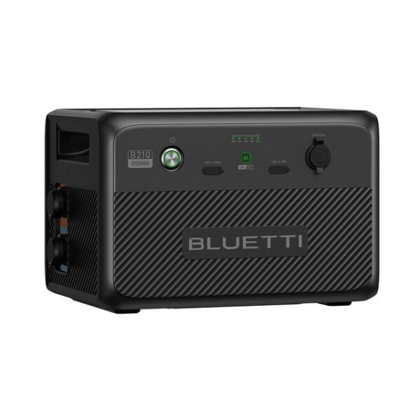 BLUETTI Stromerzeuger Erweiterungsakku B210, 2150Wh LiFePO4 Solarbank, (Solar Generator, Zusatzakku für Balkon, Camping, Reise, Stromausfall), Gleichstromquelle Erweiterungsbatterie mit 100W USB-C