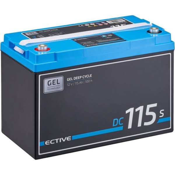 ECTIVE ECTIVE Deep Cycle Blei Gel Batterie 12V 115Ah Wohnmobil Solar Camper Batterie