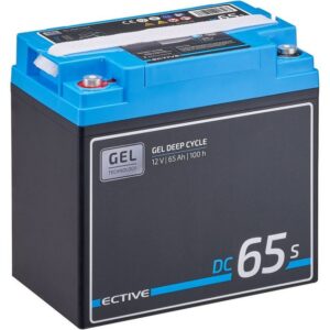 ECTIVE ECTIVE Deep Cycle Blei Gel Batterie 12V 65Ah Wohnmobil Solar Camper Batterie