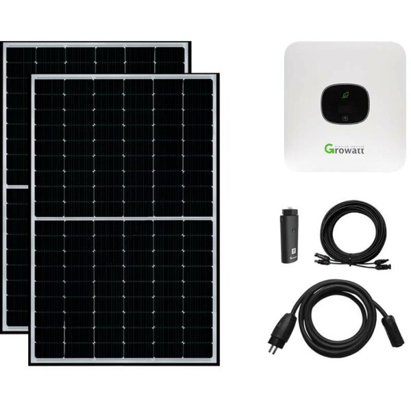 Lieckipedia - Solaranlage Komplettset 600 Watt Solarpanel + Growatt Wechselrichter