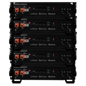 Lithium Solar Stromspeicher LiFePo Batterie Lithtech TE-2000 2,4-12 kWh 48V 5 Stück (12 kWh) mit Rack