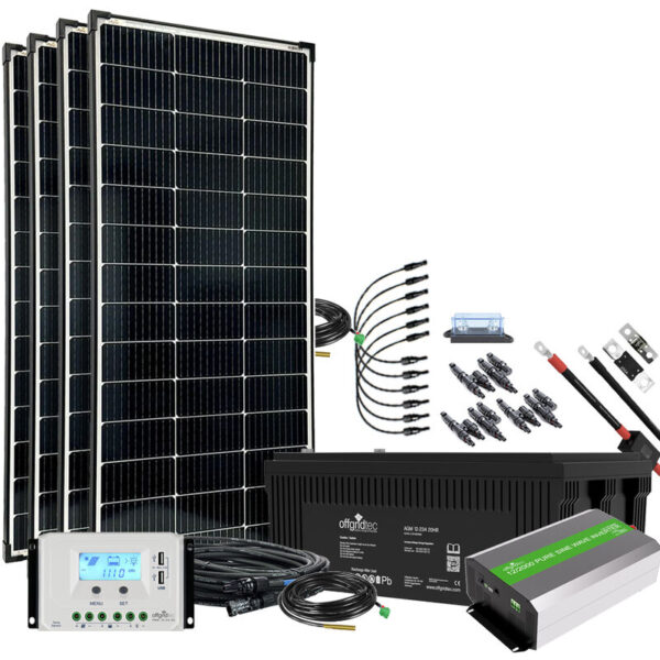 Offgridtec - Autark XXL-Master 600W Solaranlage - 2000W ac Leistung 260Ah agm Akku 12V 230V